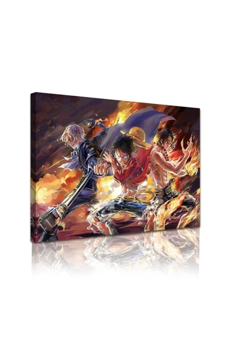 KAIWALK Japanese Anime Poster Luffy Ace Sabo Three Brothers Print on Canvas Painting Wall Art for Living Room Decor Boy Gift - Image 2