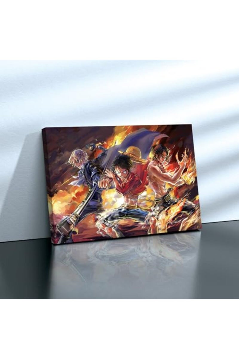 KAIWALK Japanese Anime Poster Luffy Ace Sabo Three Brothers Print on Canvas Painting Wall Art for Living Room Decor Boy Gift - Image 4