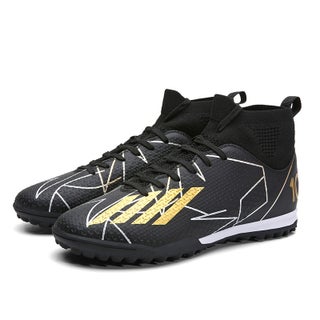 New adult high-top broken nails TF football shoes for men and women teenagers breathable non-slip school special training sneaker black gold - pzsku/Z89ACDAF5E8EDD7FAB421Z/45/1750433094/d6394bb3-9dae-4d21-8980-4c3885050182