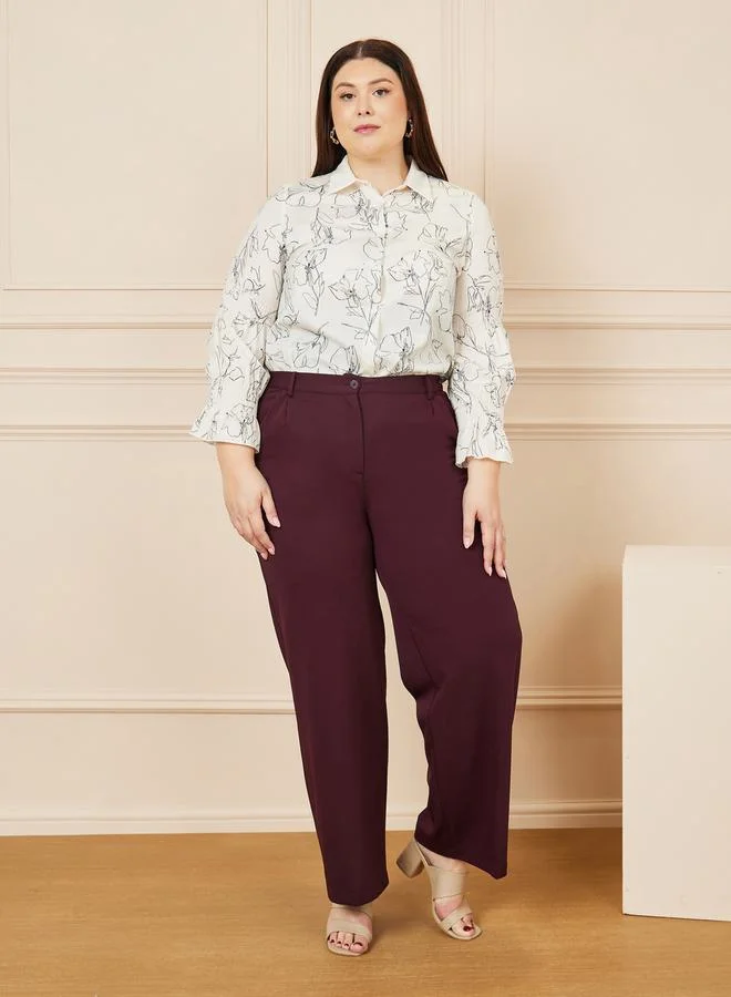 Styli Floral Print Regular Fit Shirt