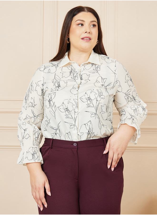 Styli - Floral Print Regular Fit Shirt - Image 1