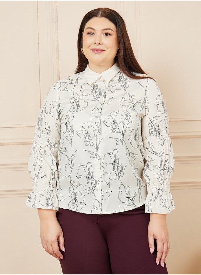 Styli - Floral Print Regular Fit Shirt - Image 1