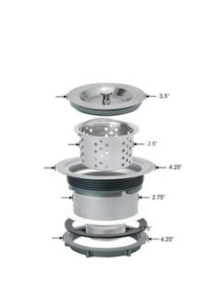 HAR & Unex Stainless Steel Kitchen Sink With Mixer Hole 75x45 Cm  - Image 5