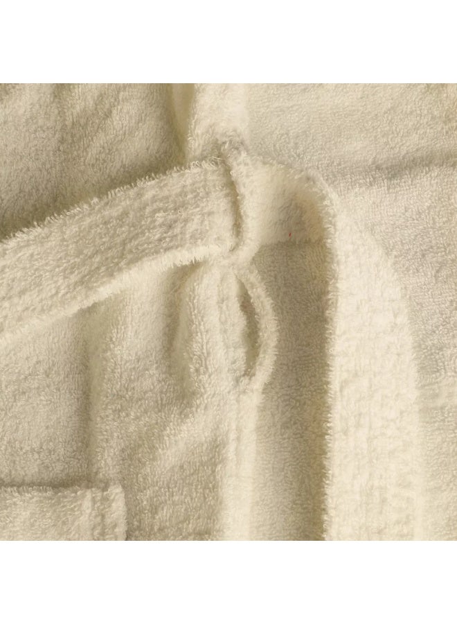 تى ام هوم روب فندقي فاخر من TM HOME – قطن طبيعي 100% بملمس ناعم وبر فاخرة عالية الجودة – لون أوف وايت أنيق – راحة فندقية بتصميم راقٍ يناسب الرجال والنساء - Image 4