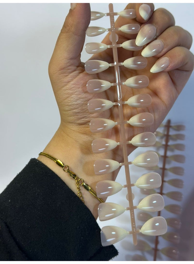 أطراف أظافر احترافية - عبوة واحدة تحتوي على 24 قطعة من وصلات الأظافر الاصطناعية - زينة أنيقة لفن الأظافر للاستخدام المنزلي أو في الصالون - Image 1