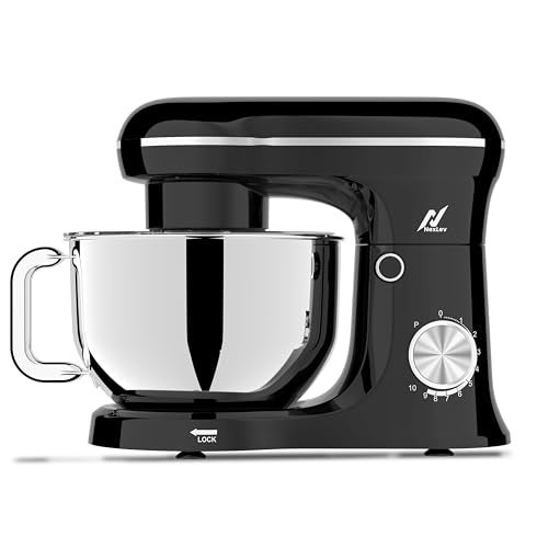 NexLev Stand Mixer | 5L SS Bowl | 1500W |10 Speeds | Pulse Function |Planetary Rotation | Whisk, Beater & Dough Hook |100% Copper Motor | For Roti Atta, Cookie Dough, Cake, Whip Cream & more | ST-01 - Image 1