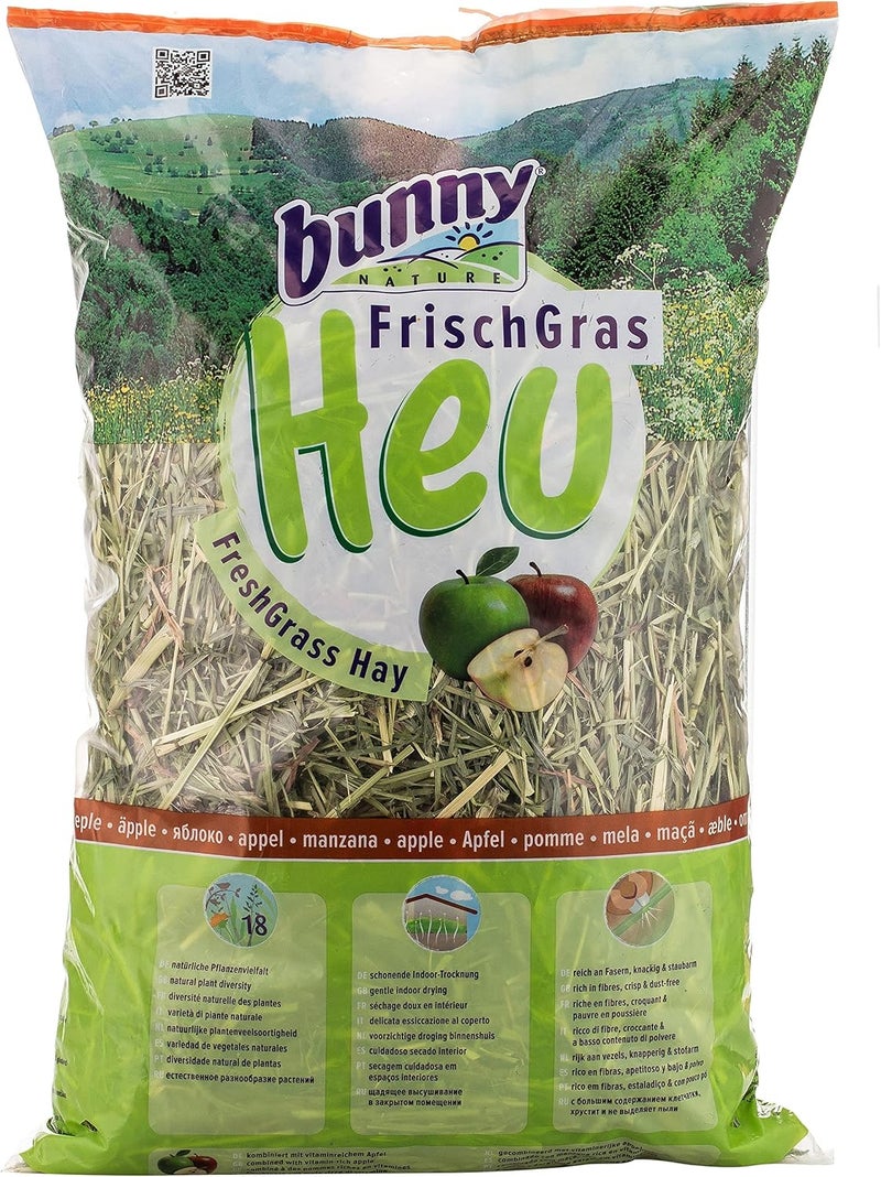 علف العشب الطازج Bunny Nature Fresh Grass Hay Apple، 500 جرام - Image 1