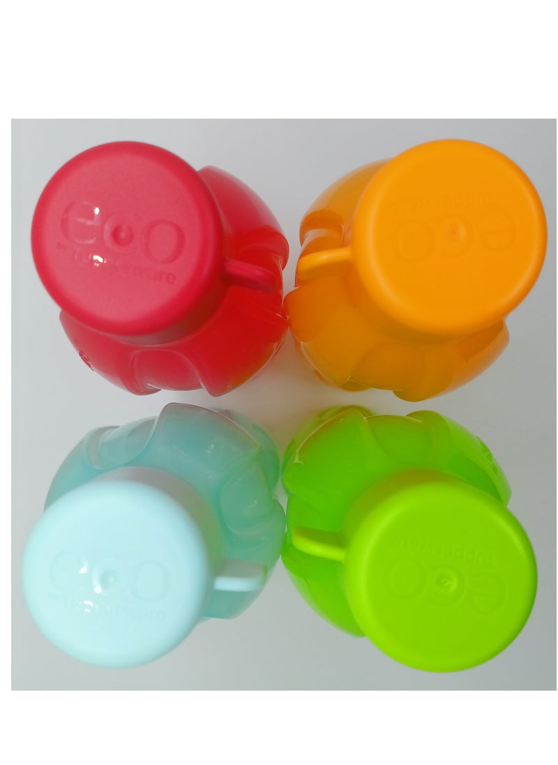 Tupperware Home And Sport Accessories  Tupperware Plastic Water  Bottle And Shaker Mutlicolour 500 ml 4 pcs Set  - Image 3