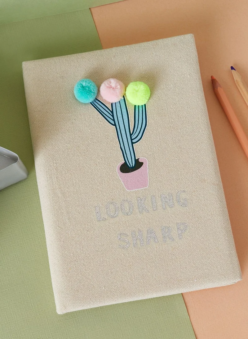 Hema A5 Pom Pom Cactus Notebook