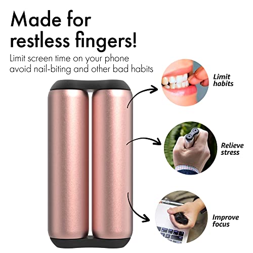ONO Roller - Handheld Fidget Toy for Adults | Help Relieve Stress, Anxiety, Tension | Promotes Focus, Clarity | Compact, Portable Design (Full Size/Aluminum, Rose Gold) - Image 5