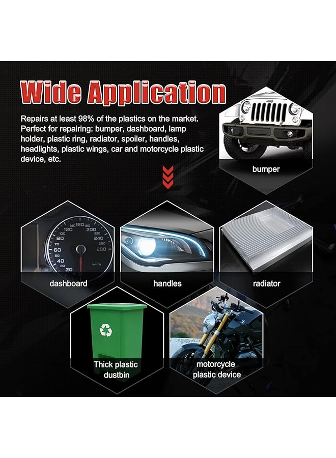 erorex Plastic Welder 800Pcs Staples Plastic Welding Kit Hot Stapler Kit Plastic Welder Gun Kit Car Bumper Repair Kit Plastic Repair Kit Portable Toolbox - Image 4