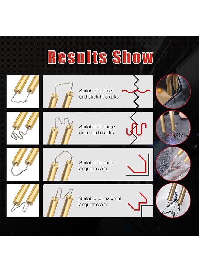 erorex Plastic Welder 800Pcs Staples Plastic Welding Kit Hot Stapler Kit Plastic Welder Gun Kit Car Bumper Repair Kit Plastic Repair Kit Portable Toolbox - Image 5