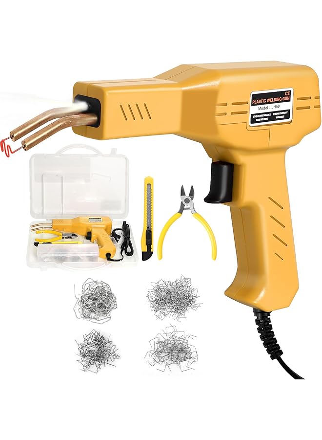 erorex Plastic Welder 800Pcs Staples Plastic Welding Kit Hot Stapler Kit Plastic Welder Gun Kit Car Bumper Repair Kit Plastic Repair Kit Portable Toolbox - Image 1