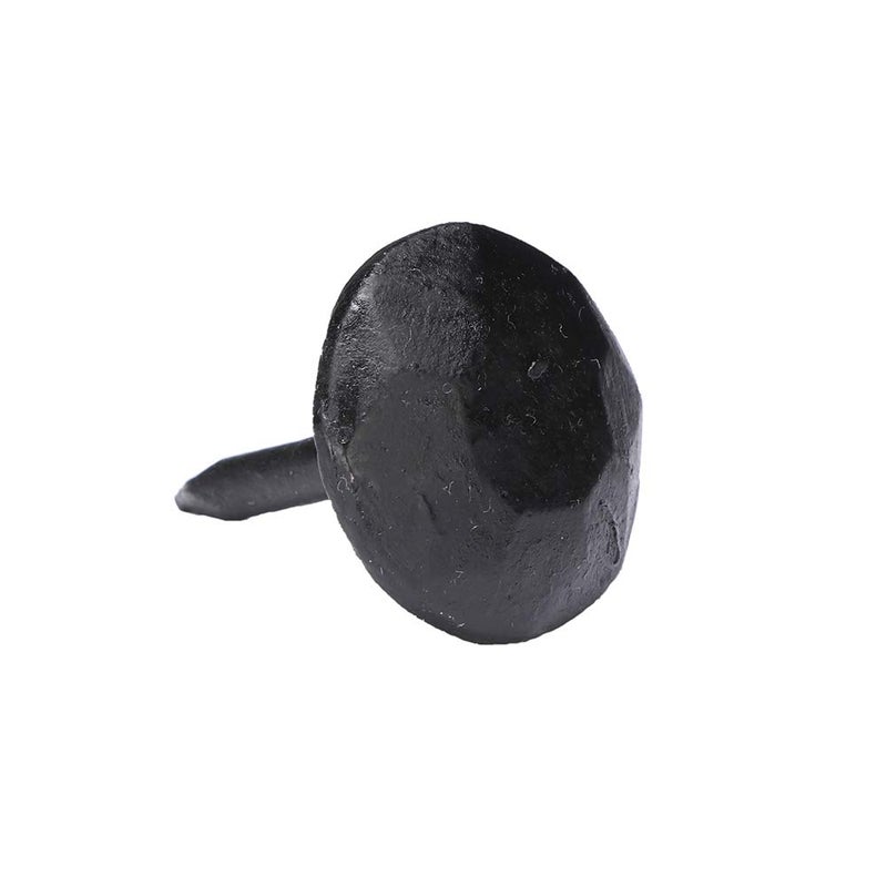 A29 Set of 12 Round Iron Clavos Decorative Nails, Hand-Forged, 1 Inch Clavos, Natural Black Finish, Decorative Bolts for Doors, Cabinets, Shutters - Image 1