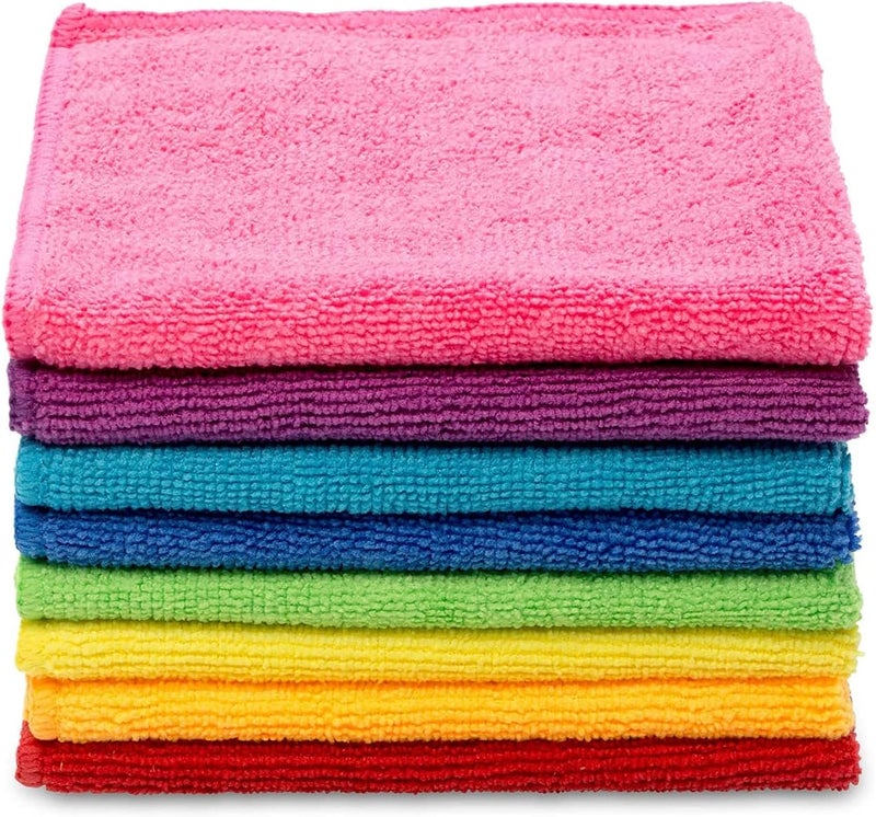 sulfar Anti slip Microfibre Cloth, Absorbent, Hygienic, Versatile, Durable & Washable 30x30cm - 8 Pcs Various color options - Image 2