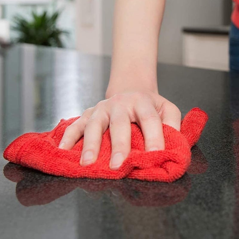 sulfar Anti slip Microfibre Cloth, Absorbent, Hygienic, Versatile, Durable & Washable 30x30cm - 8 Pcs Various color options - Image 4