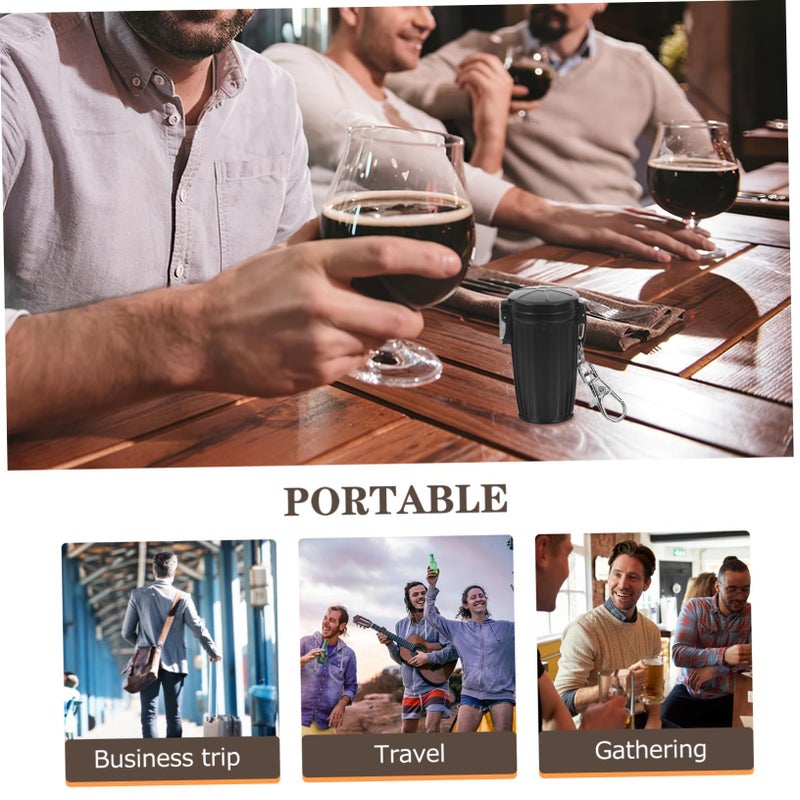 Portable Mini Pocket Ashtray With Lid Keychain Design For Travel Outdoor Waterproof Cigarette Butt Container - Image 3