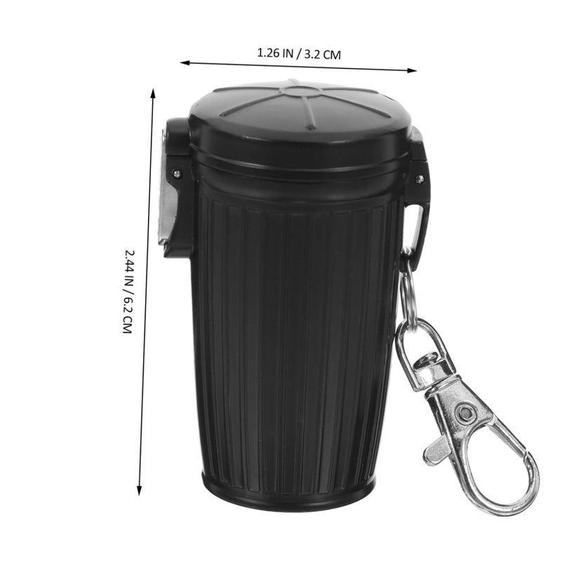 Portable Mini Pocket Ashtray With Lid Keychain Design For Travel Outdoor Waterproof Cigarette Butt Container - Image 2