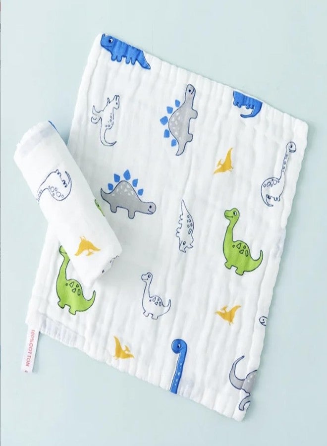 heartbury 6 Layer Muslin Wash Cloth 100% Organic Cotton Face Towel Handkerchief for Baby New Born/Infants/Toddlers (0-3 Years) (5) - Image 2