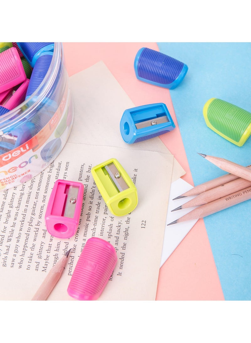 Deli E0520 1-Hole Pencil Sharpener with Soft Rubber Grip â€“ Durable Steel Edge, Smooth Sharpening 36 PCS - Image 3