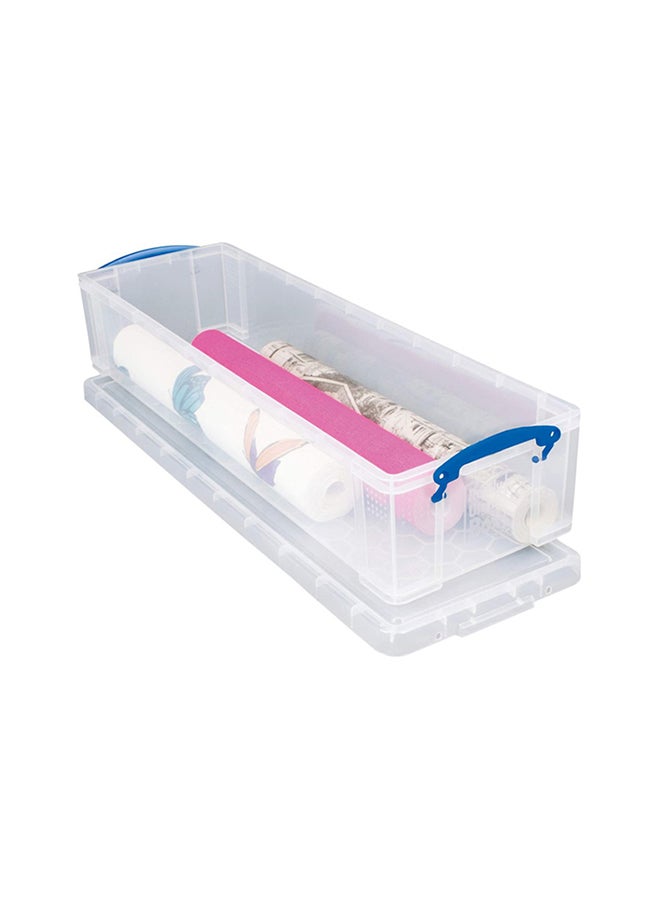 Really Useful Storage Box 22L Clear Transparent Stackable Plastic Storage Container with Lid & Secure Clips, Space-Saving Multi-Purpose Organizer for Home, Office & Garage Use - Image 2