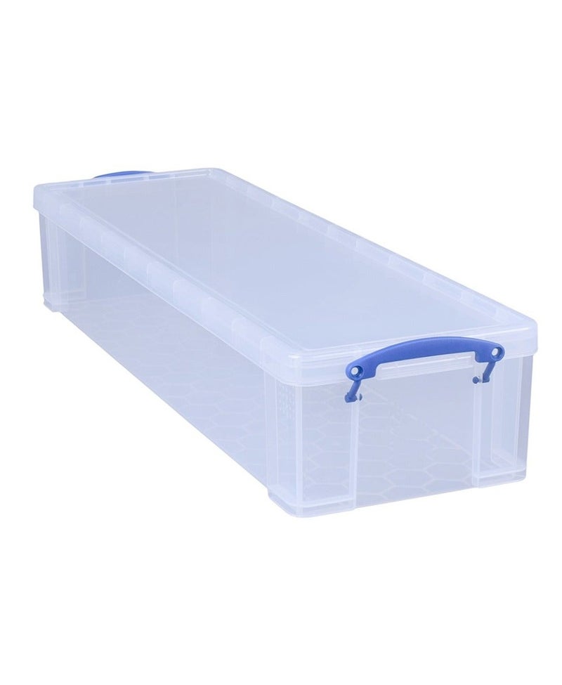 Really Useful Storage Box 22L Clear Transparent Stackable Plastic Storage Container with Lid & Secure Clips, Space-Saving Multi-Purpose Organizer for Home, Office & Garage Use - Image 3