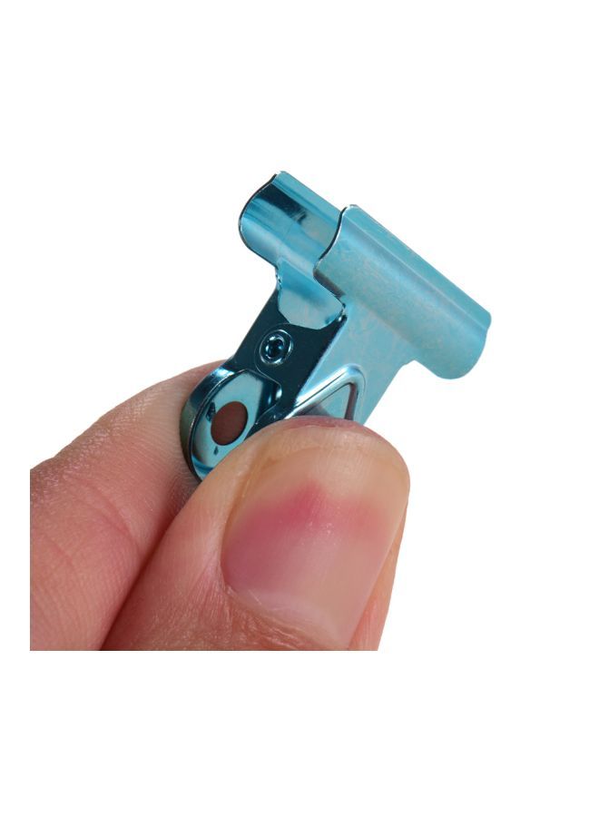 NIBEMINENT 4-Piece Paper Metal Bulldog Clips Blue  - Image 2