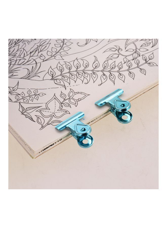 NIBEMINENT 4-Piece Paper Metal Bulldog Clips Blue  - Image 4