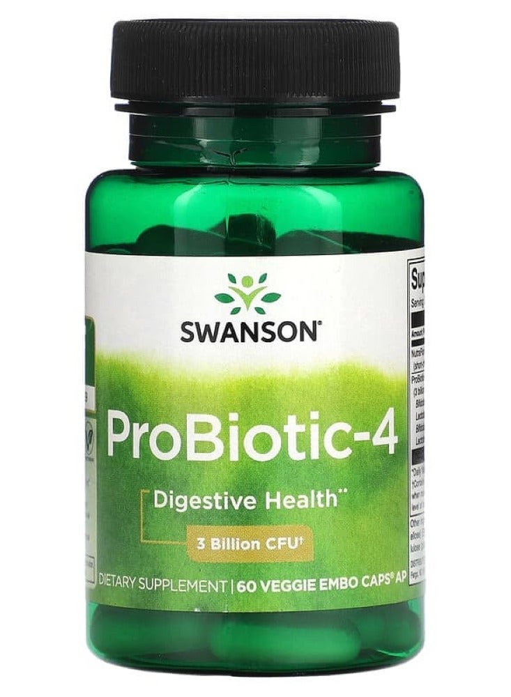 ProBiotic-4  3 مليار وحدة 60 كبسولة نباتية إمبو AP