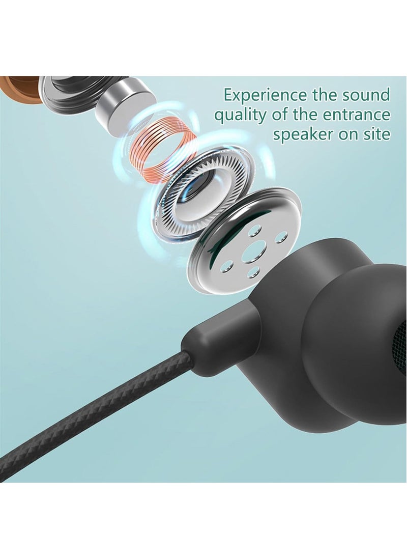 Arabest Wireless Hanging Bluetooth Headset with Flashlight, Earphones Wireless Bluetooth for Gaming Sports Ultra Long Heavy Bass Noise Reduction Hanging, Bluetooth Headset (Black)  - Image 3
