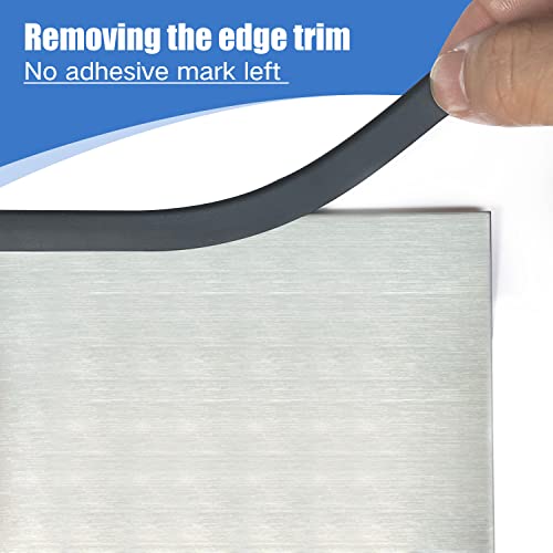 Protalwell Rubber Edge Trim, Self-Adhesive Rubber Edge Trim, Edge Protector for Sheet Metal, EPDM Material, Fit 1/16"(1.6mm), Length 10Ft, Black Color, U Channel Edge Trim - Image 3