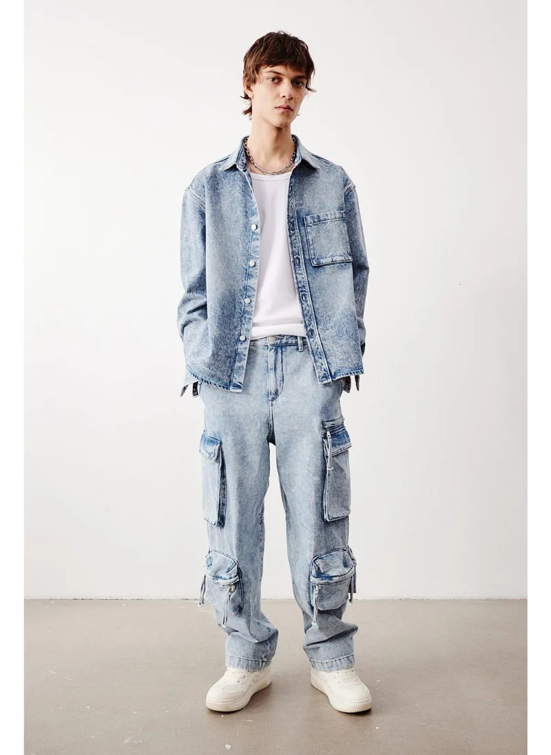 H&M Boxy Fit Denim shirt