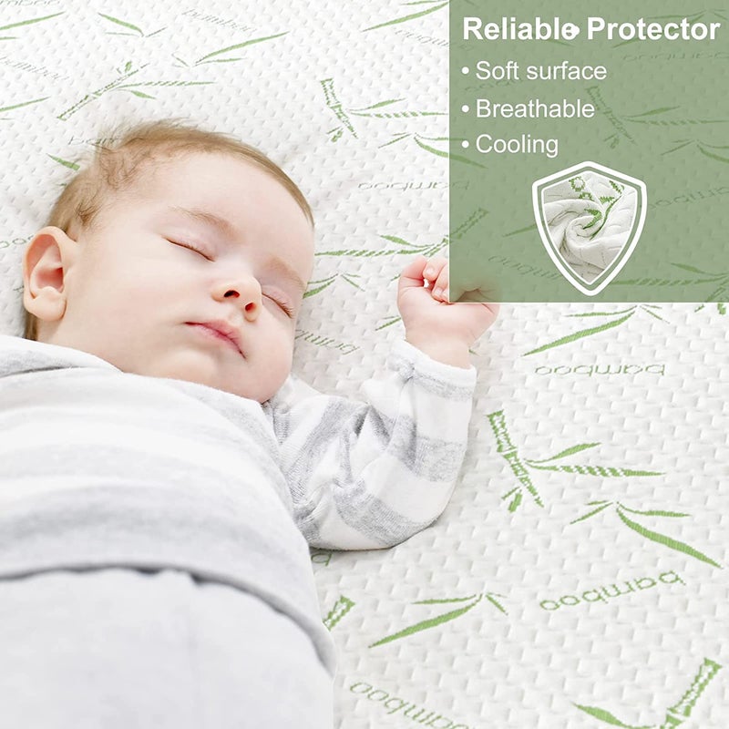 Softhour King Waterproof Mattress Protector  Rayon Made from Bamboo Mattress Pad Cover  Soft Breathable Cooling Mattress Pad Cover Mattress Protector up to 21  Deep Pocket Tightly Fitted Mattress Protection  - Image 2