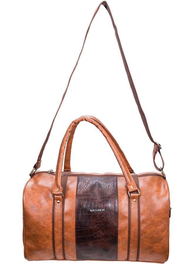 Killer Jamaica Faux PU Leather 30-Litre Duffle Bag (Tan) - Image 3