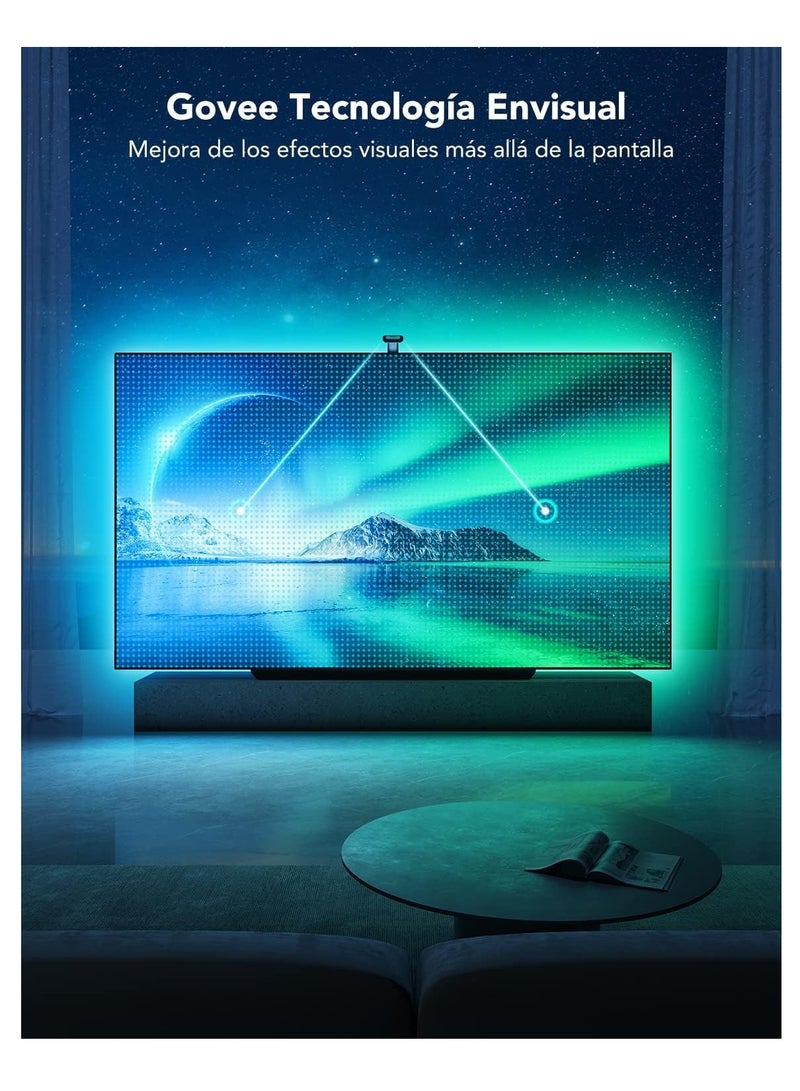 Cool Baby Envisual TV Backlight T2 with Dual Cameras, 11.8ft RGBIC Wi-Fi TV LED Backlight for 55-65 Inch, Dual TV Light Beads for Ultra-Thin TVs, Smart App Control, Music Sync - Image 2