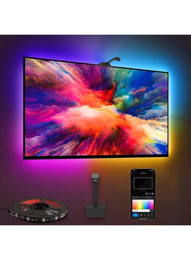 Cool Baby Bluetooth TV Backlight LED Strip with Camera Color Sync, Screen Reactive RGB Ambient Lighting, Smart App Control, Fits 55–65 Inch TV - Image 3