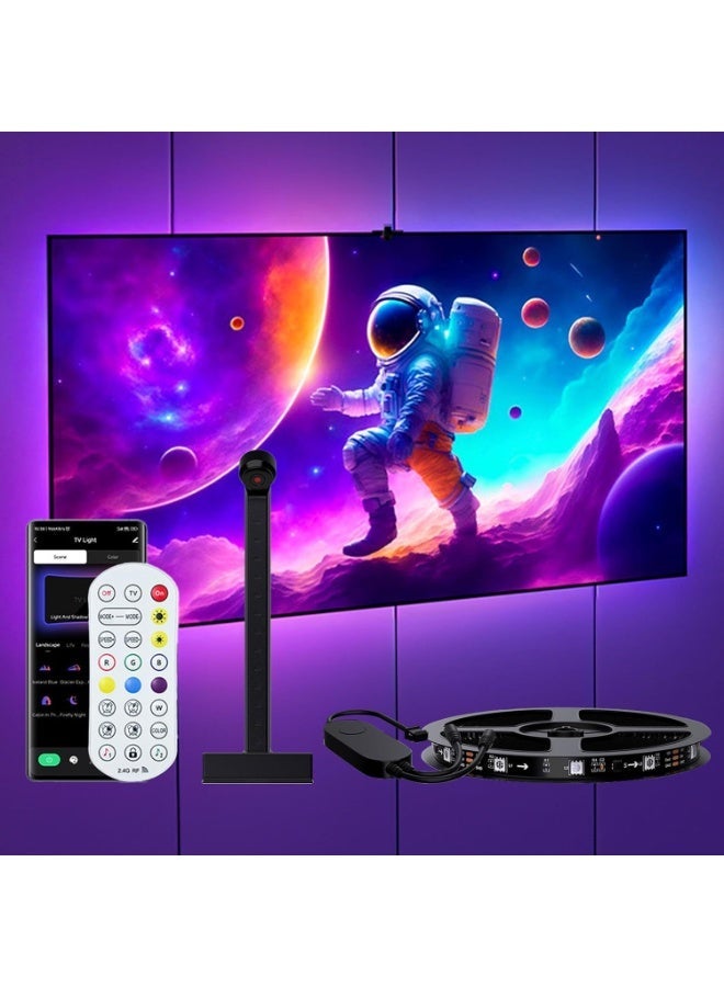 Cool Baby Bluetooth TV Backlight LED Strip with Camera Color Sync, Screen Reactive RGB Ambient Lighting, Smart App Control, Fits 55–65 Inch TV - Image 5