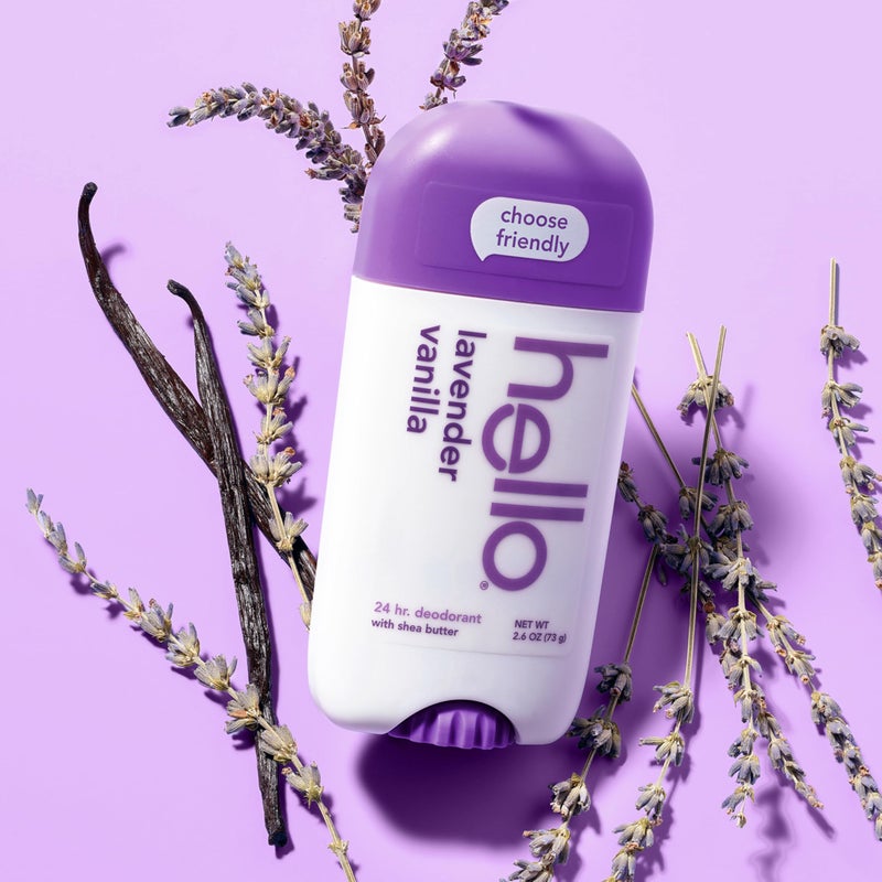 hello Lavender Vanilla Aluminum Free Deodorant for Women and Men with Shea Butter, 24-Hour Freshness, Baking Soda Free Deodorant, Dermatologically Tested, 2.6 oz Stick - Image 5