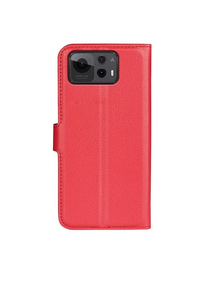 اس-توب جراب هاتف Asus Zenfone 12 Ultra Litchi Texture من الجلد مع حامل قابل للطي أفقيًا - Image 3