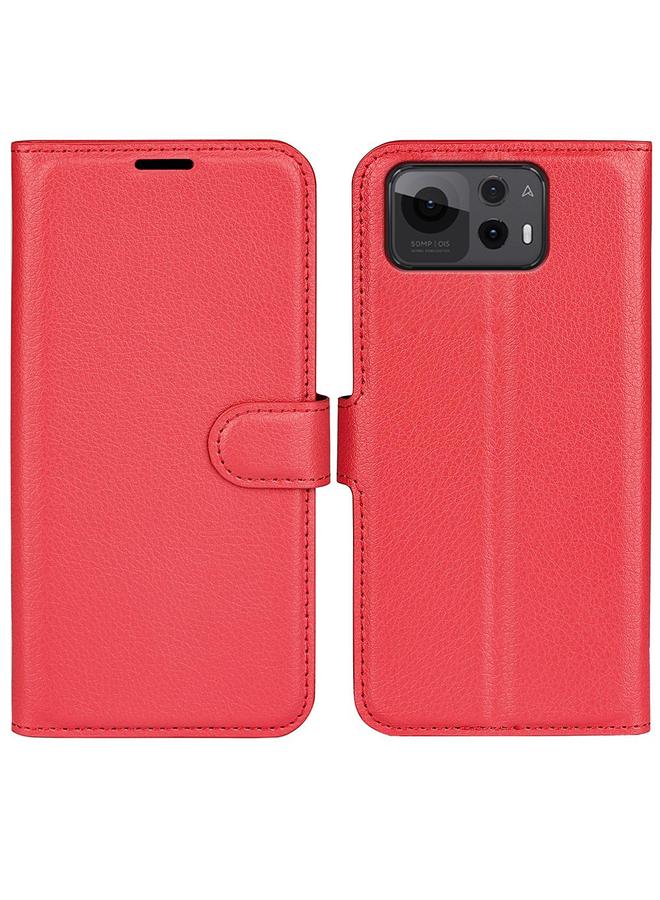 اس-توب جراب هاتف Asus Zenfone 12 Ultra Litchi Texture من الجلد مع حامل قابل للطي أفقيًا - Image 1