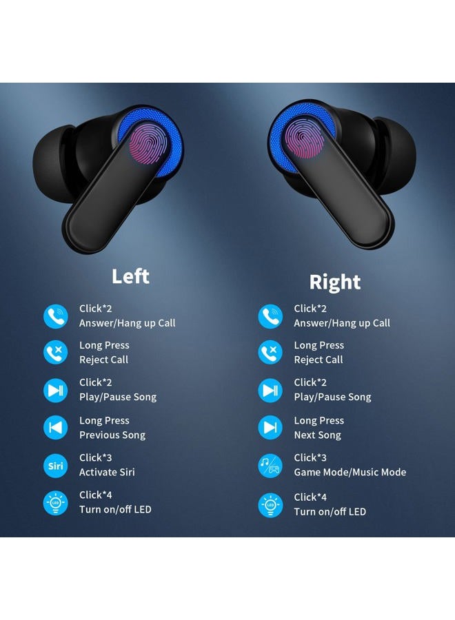 APETOO Bluetooth 5.3 Headphones for Samsung S25 S24 S26 S23 S22 Ultra S21 S20 Flip Fold A54 Wireless Noise Canceling Earbuds for iPhone 17 16 15 Bluetooth Ear Buds Earphones,HD Mic,Deep Bass,Sweat Resistant - Image 5