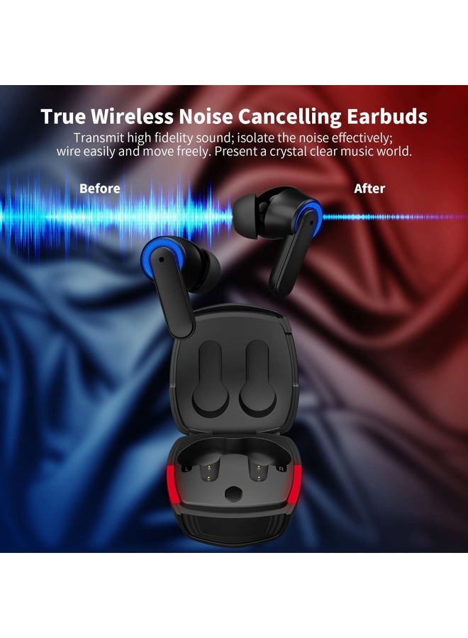 APETOO Bluetooth 5.3 Headphones for Samsung S25 S24 S26 S23 S22 Ultra S21 S20 Flip Fold A54 Wireless Noise Canceling Earbuds for iPhone 17 16 15 Bluetooth Ear Buds Earphones,HD Mic,Deep Bass,Sweat Resistant - Image 2