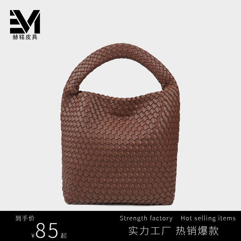 He Ming Women'S Handmade Woven Bag, Women'S Shoulder Crossbody Underarm Handbag, Fashionable Mother-Daughter Tote Bag 60059 - Image 2