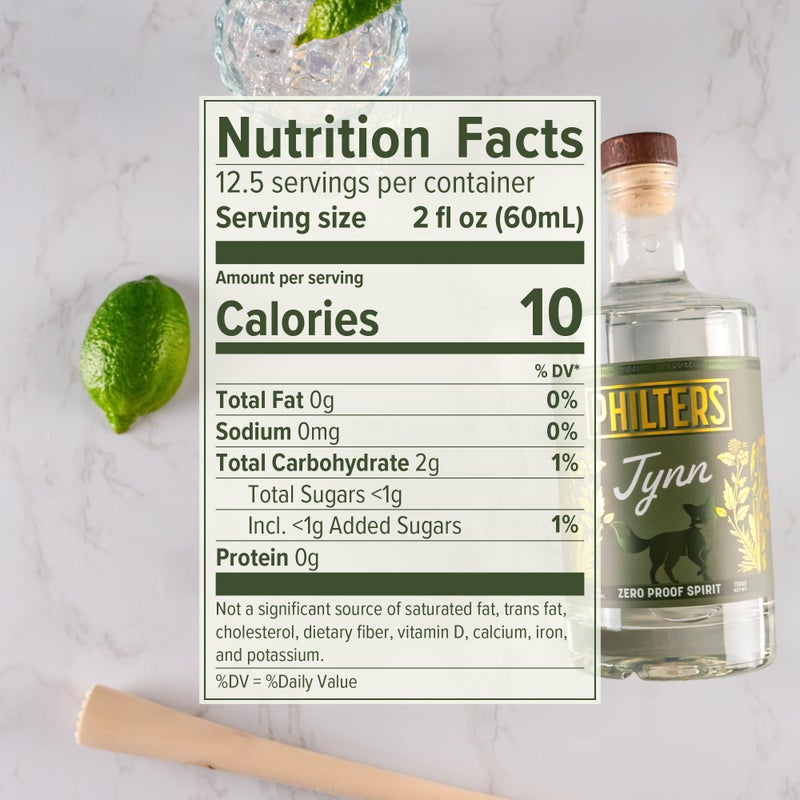 Philters Non-Alcoholic Jynn, Zero Proof Gin Spirit, Alternative Drink Made in USA, All Natural Flavors, 25 Fl Oz - Image 2