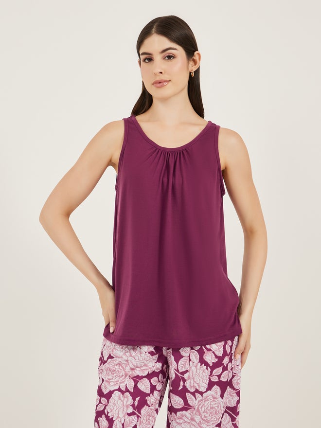 Styli Styli Unwind Floral Printed Sleeveless Pajama Set  - Image 4