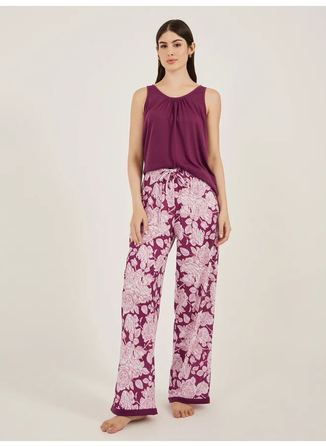 ستايلي Styli Unwind Floral Printed Sleeveless Pajama Set
