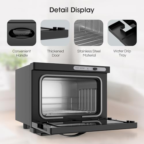 StateRiver Towel Warmer Cabinet, 8L Hot Spa Small Towel Warmer Heating Use for Facial Spa, Hair Beauty, Salon Equipment and Home - Black - Image 5