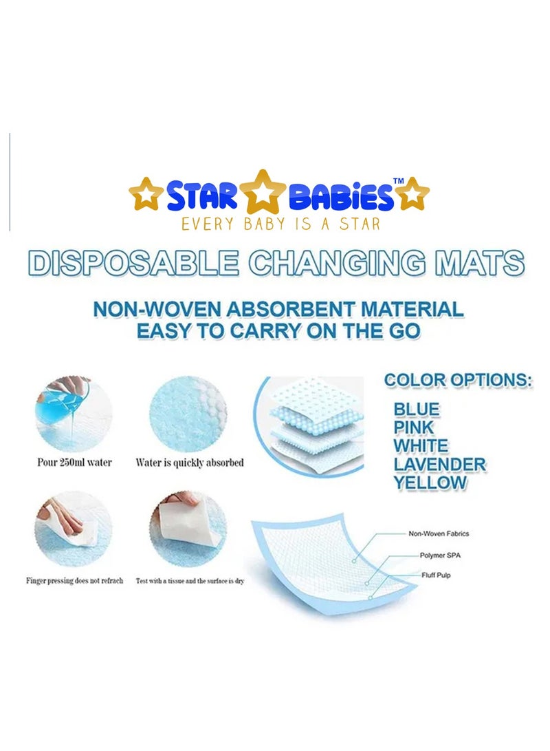Star Babies - Buy 1 Get 1 (Baby Walker with Free 20pcs Disposable Changing mat- Blue - Image 4