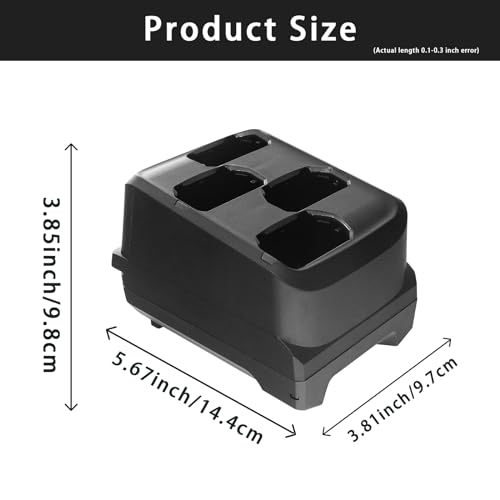 CARPSDZY 4 Slot Battery Charging Cradle Kit with Power Supply for Zebra MC3200 MC3300 Handheld PDA Barcode Scanner,Safe Stable Charger - Image 4