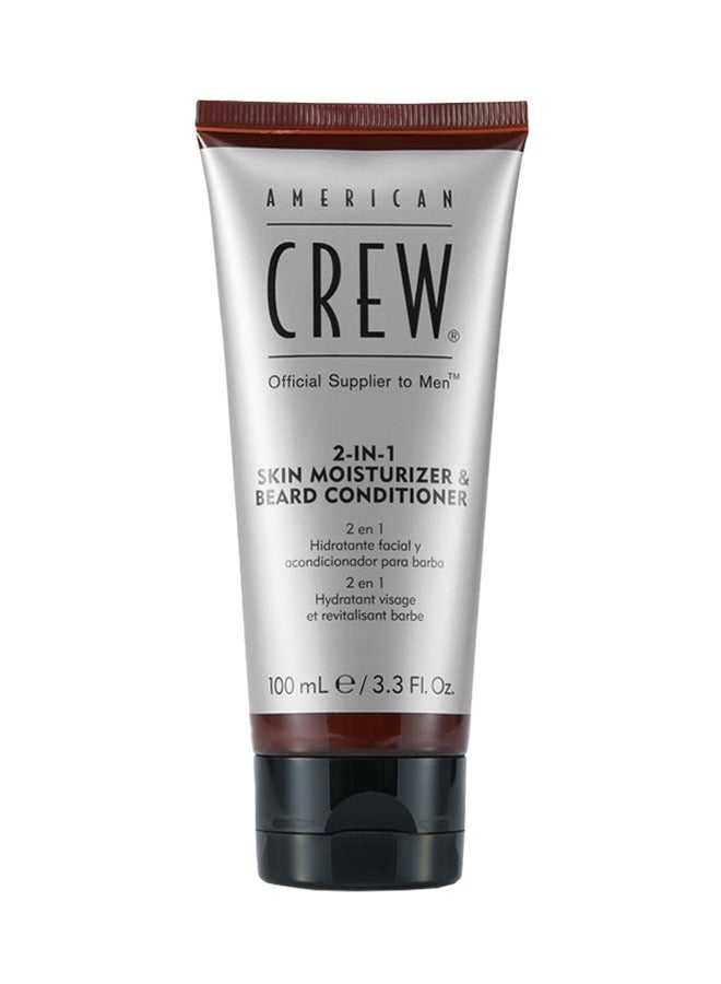 AMERICAN CREW 2-in-1 Skin Moisturizer And Beard Conditioner, A Lightweight Product That Helps Men's Beards Look Soft And Conditioned 100ml - Image 1